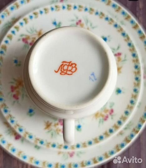 Кофейное трио лфз, костяной фарфор