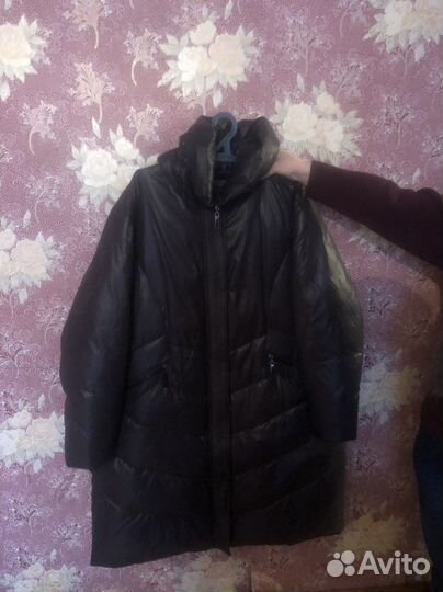 Пуховик зимний длинный женский