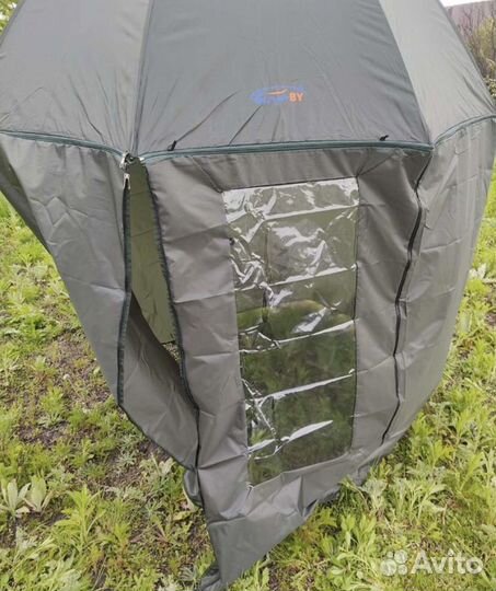 Зонт карповый закрытого типа с окном