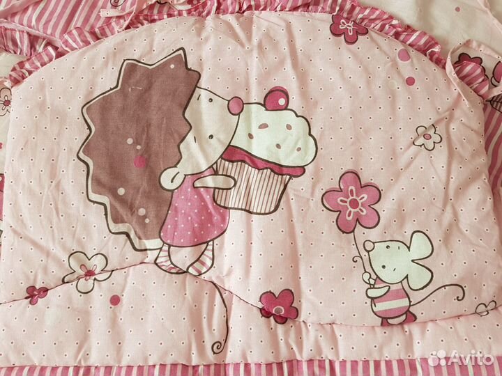 Новые бортики на кроватку Ежик Золотой гусь