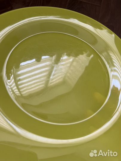 Набор тарелок посуда зелёные салатовые большие