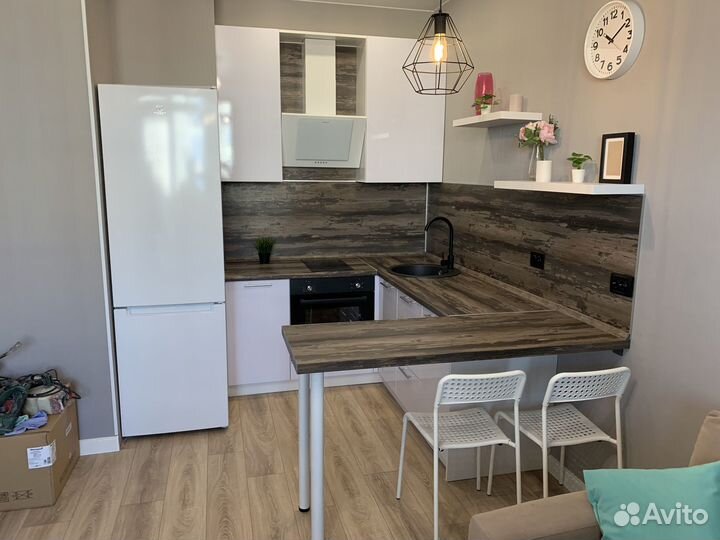 Кухня в студию с барной стойкой ксп:17384