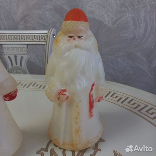 Дед мороз и снегурочка СССР пластик