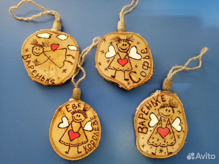 Эко сувенир на спиле берёзы (новогоднее украшение