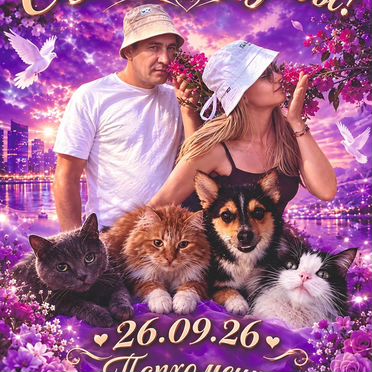 Плед, на свадьбу, в подарок под заказ