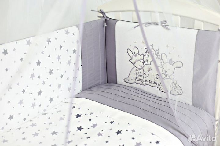 Комплект детского постельного белья с бортами