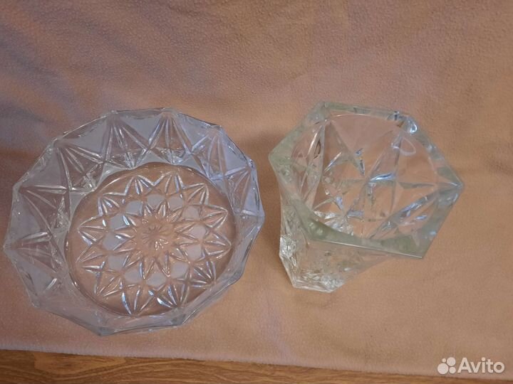 Салатник хрустальный СССР, ваза СССР