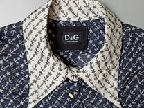 D&G Шёлковая рубашка с якорями 42р