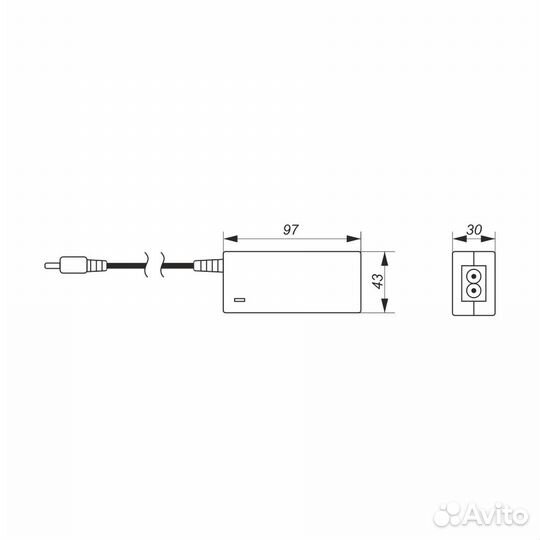 Блок питания XVI PSP-1203, 12В, 3А, пластик