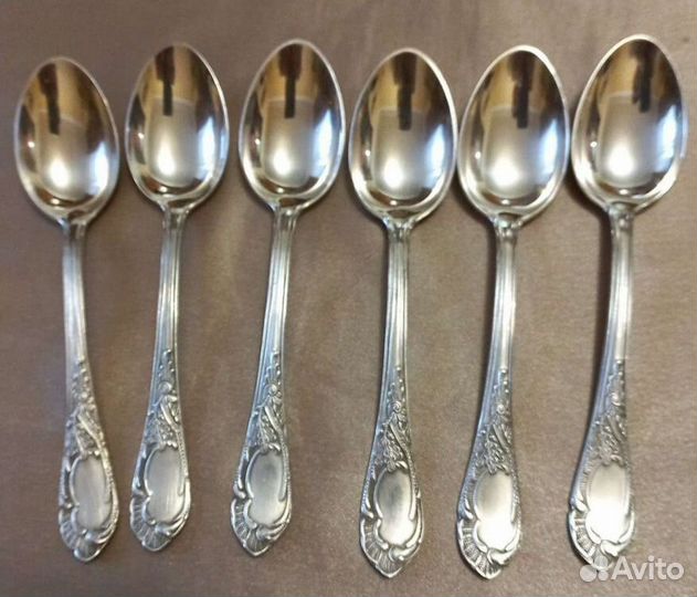 Ложки чайные мельхиор Дубок