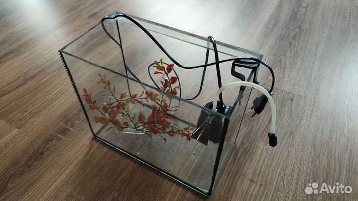 Аквариум с крышкой 10 л с фильтром