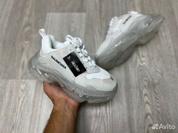 Кроссовки Balenciaga Triple-S Clear Sole White