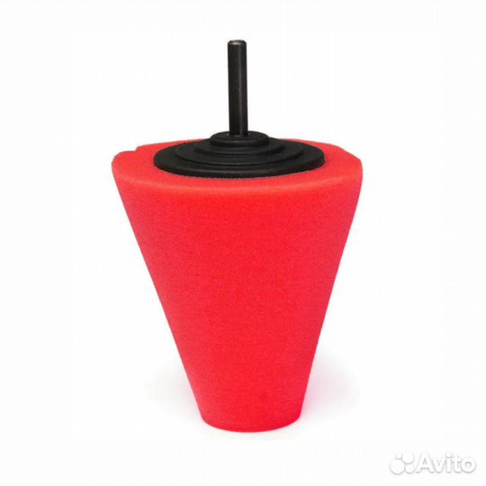 Конус полировальный H7 d80мм на шпинделе 6мм крас