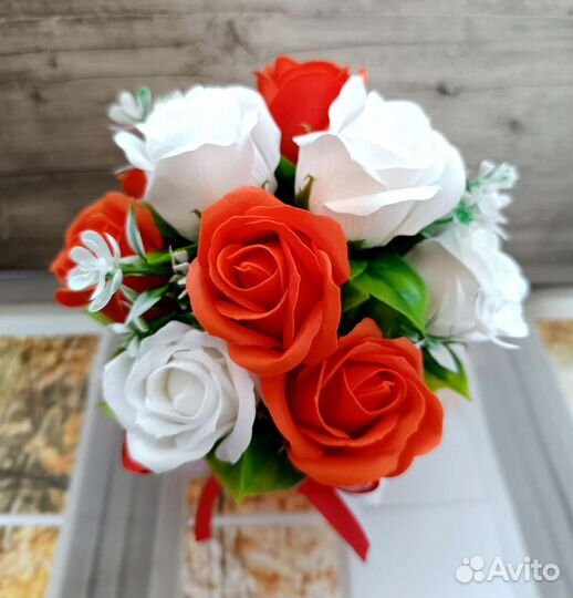 Букет из мыльных цветов