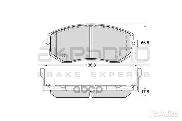 Колодки тормозные дисковые передн subaru: fores