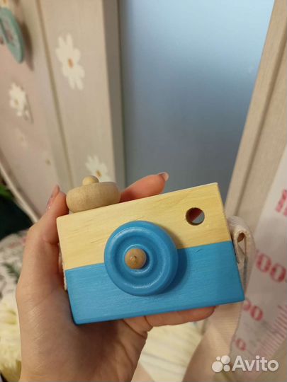 Деревянные игрушки фотоаппарат
