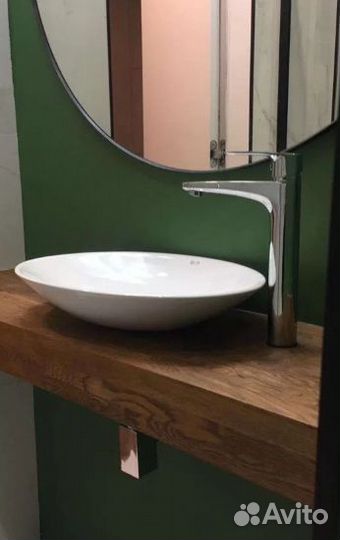 Деревянная столешница для ванной