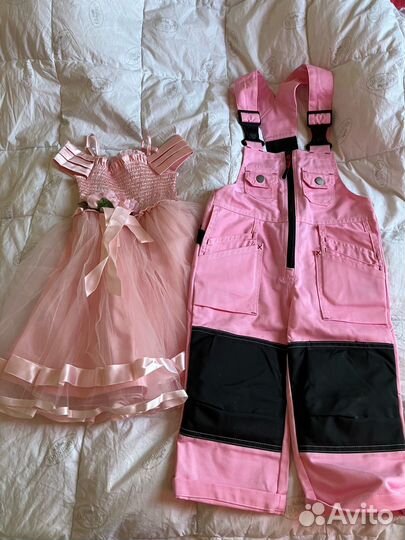 Комбинезон и платье 86 92