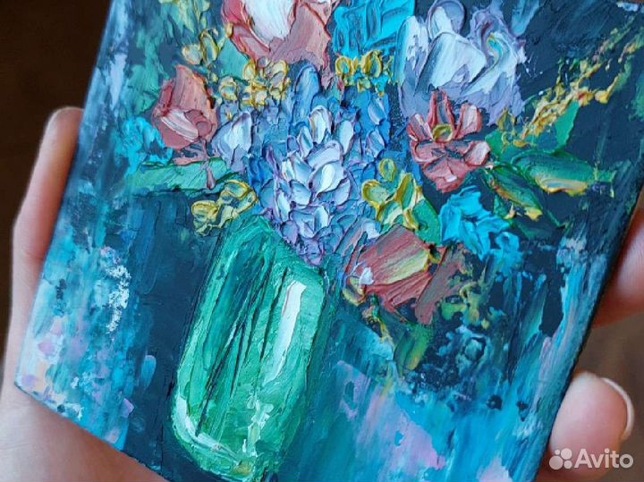 Оригинальная авторская миниатюрная картина маслом