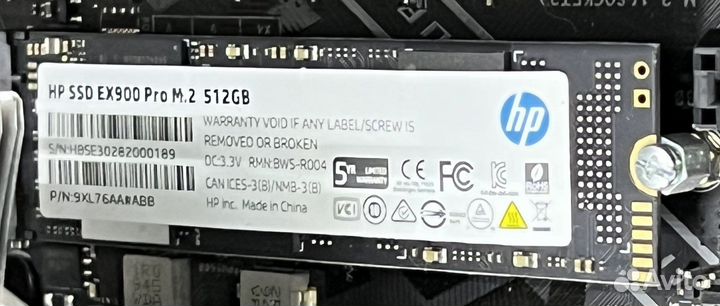 SSD m.2 HP EX900 Pro 512GB 2240/1950 mb/s