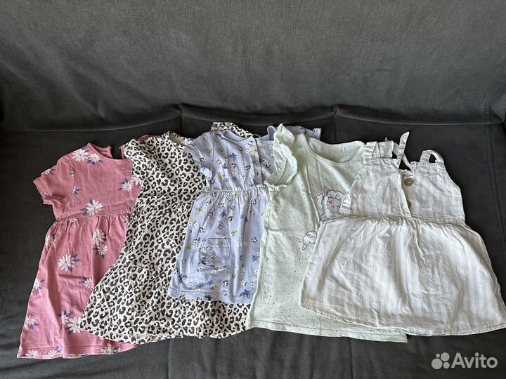 Платья и штаны 14 штук на девочку