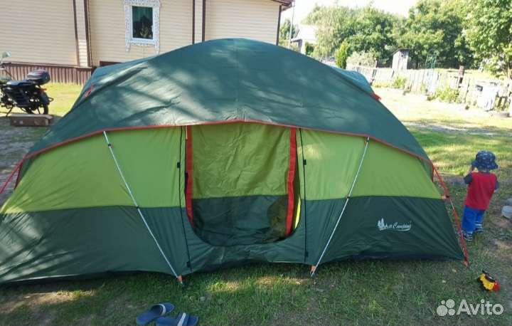 Палатка кемпинговая 4 местная с тамбуром mir-1100