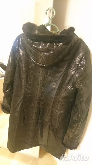Кожаное пальто зимнее