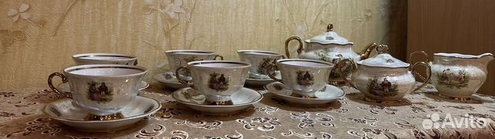 Сервиз чайный Мадонна Польша 1980гг фарфор глазурь