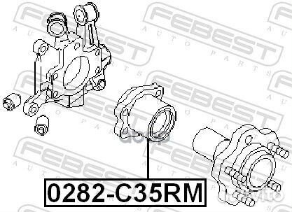 Подшипник ступицы задней 0282-C35RM Febest