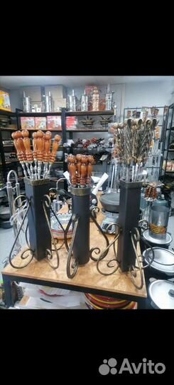 Подставка для шампуров, тубус для шампуров