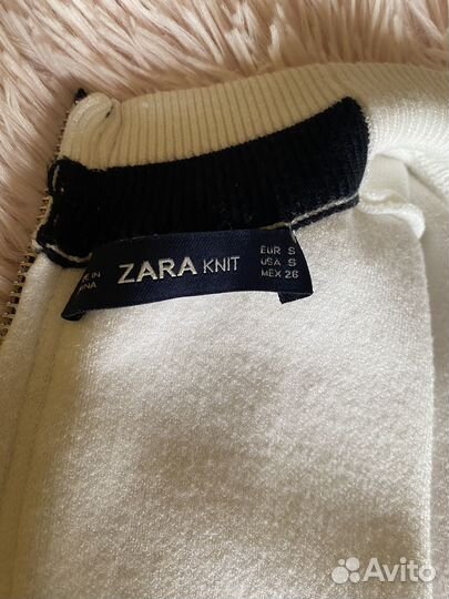 Бомбер кофта на молнии Zara knit S/M