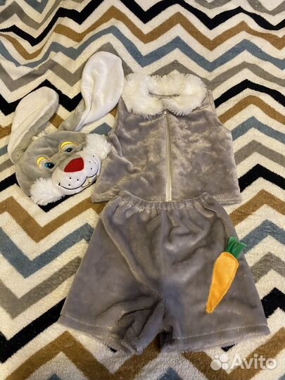 Новогодний костюм зайчика 110