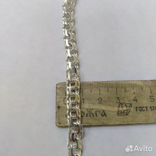 Мужская серебряная цепь
