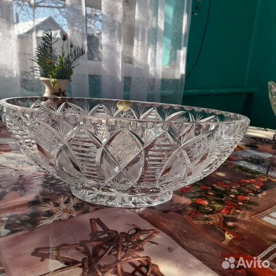 Ваза хрустальная Богемия СССР