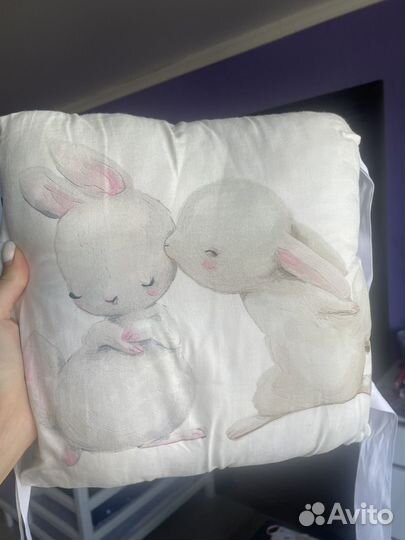 Бортики в детскую кроватку + одеяло