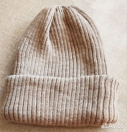 Вязаная шапка двойная