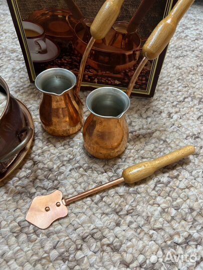 Кофе на песке, турка, поднос, жаровня