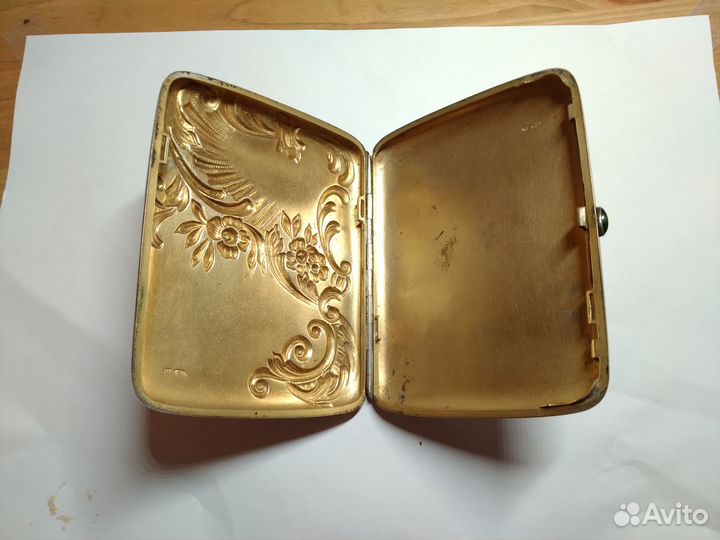 Портсигар серебряный