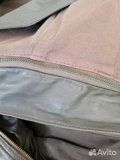 Кожаная куртка женская 44