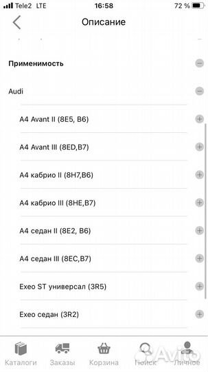 Тормозные диски Audi A4 B6/B7