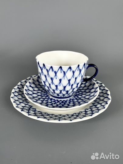 Тройка кофейная Кобальтовая сетка лфз