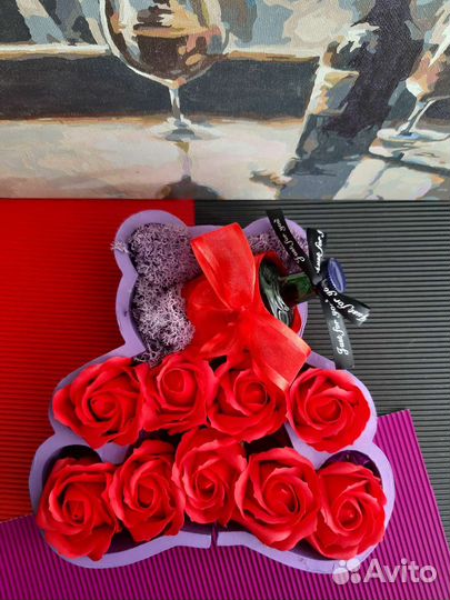 Подарок для девушки. Мыльные розы