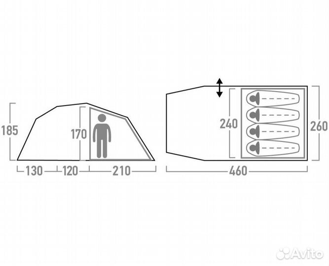 Палатка Outventure Trenton 4