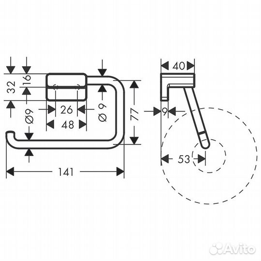 Hansgrohe AddStoris Держатель т/б 41771990