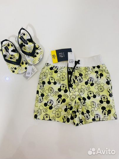 Gap baby Disney шорты и сланцы