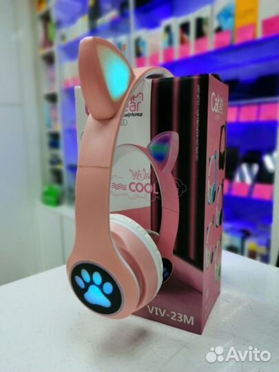 Беспроводные наушники T&N «kids CAT» розовые