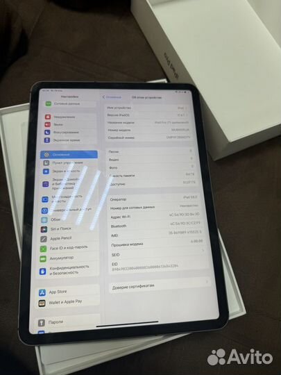 iPad pro 11 2018 64gb cellular+wi-fi