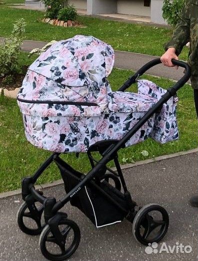 Коляска 2 в 1 Bebetto Nitello flowers