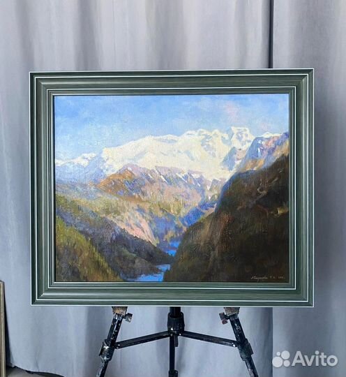 Картина маслом на холсте. Горы