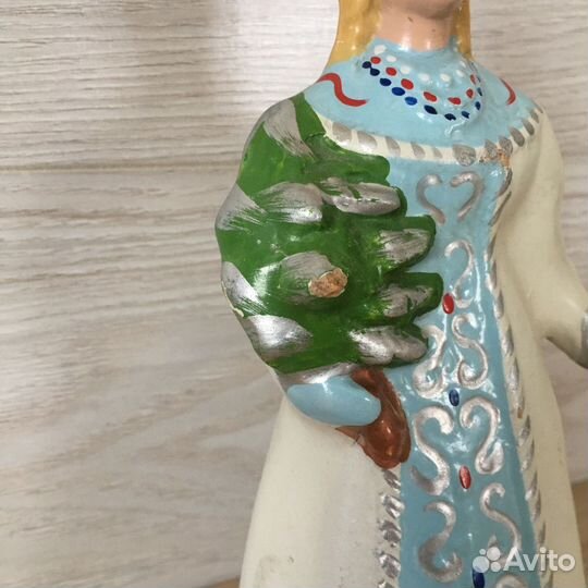 Фигурка опилочная СССР Снегурочка, пресс опилки